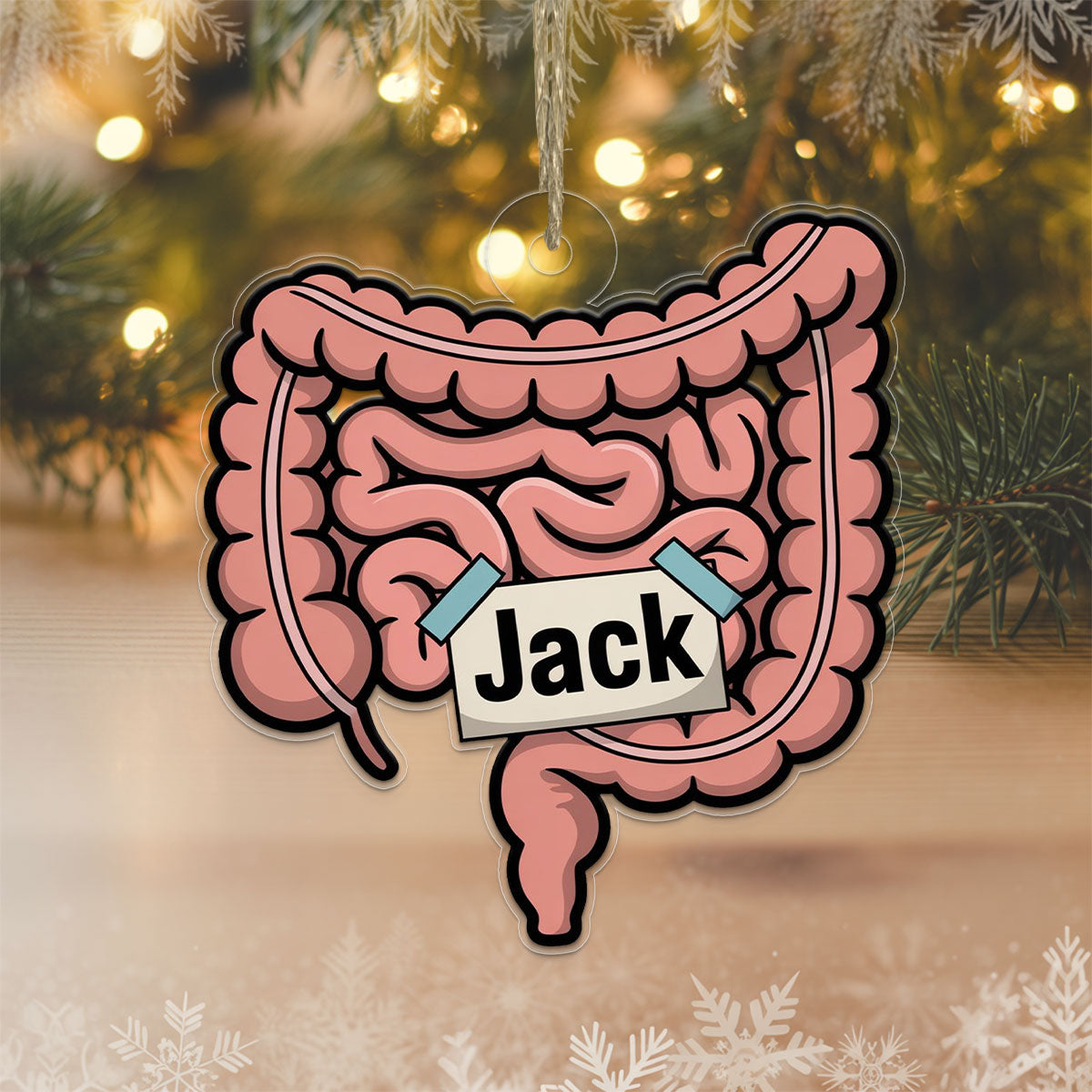 Personalized Intestines Ornament, Custom Anatomy Christmas Ornament, Medical Student Gift, Doctor Nurse Holiday Decoration, Unique Keepsake