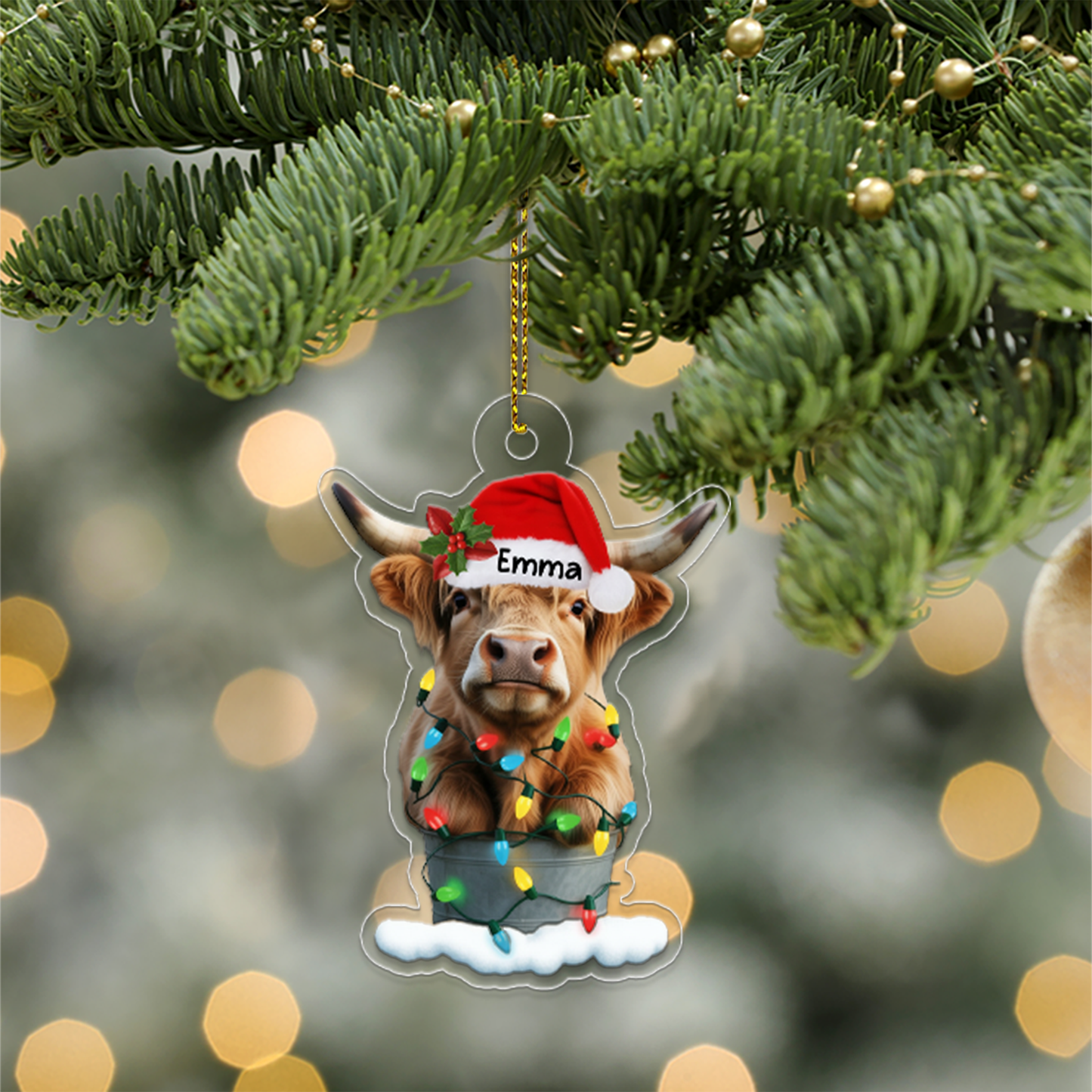Highland Cow Christmas Tree