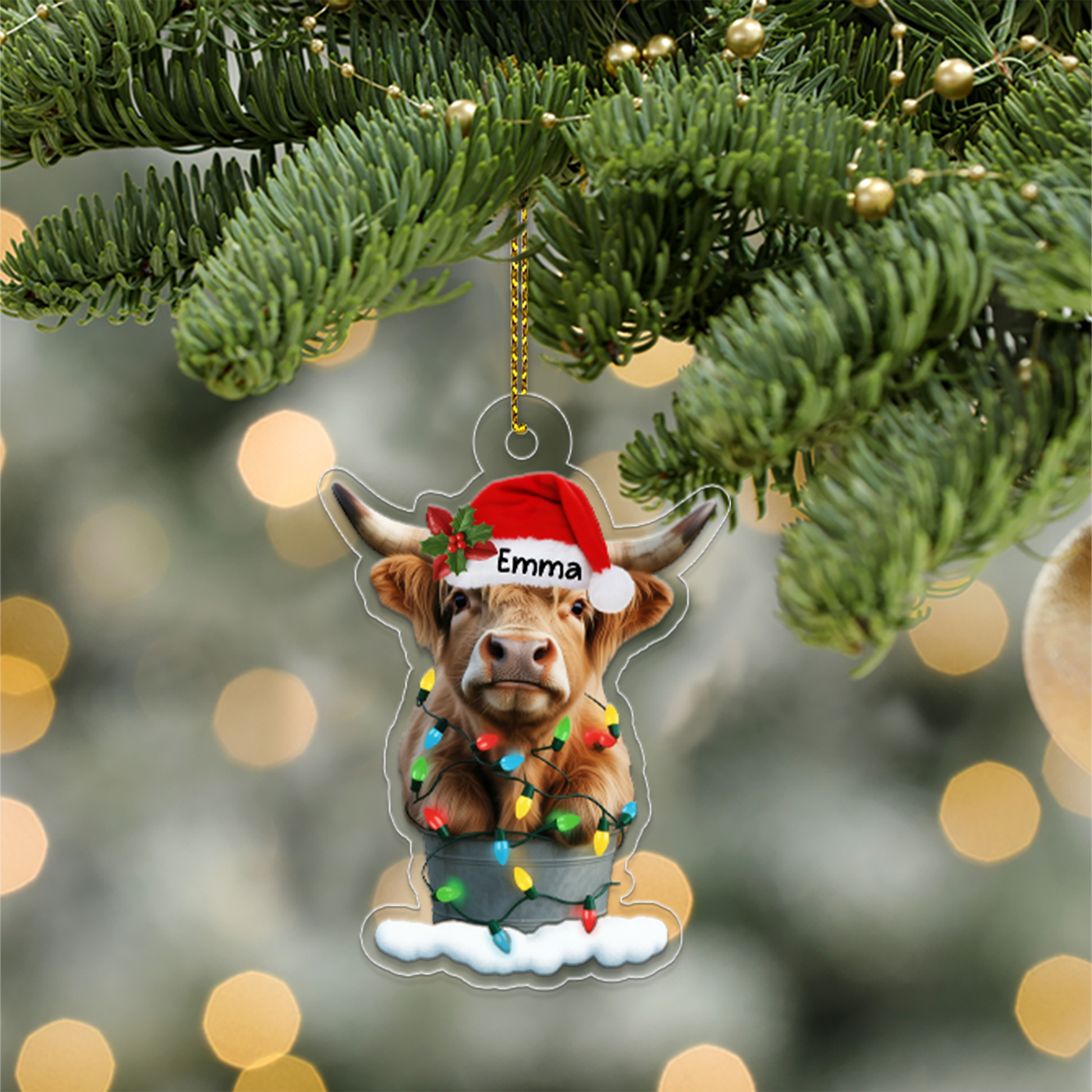 Highland Cow Christmas Tree