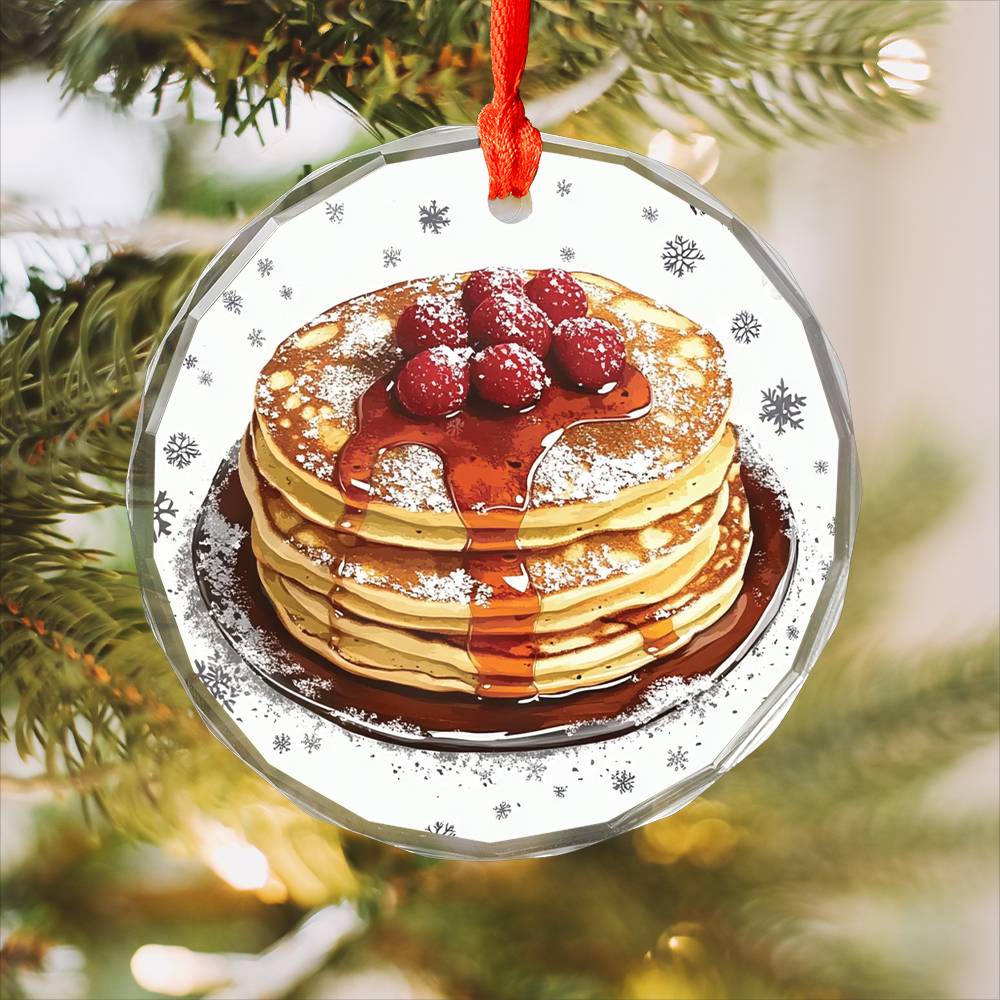 Pancakes with Maple Syrup Close up Design 2