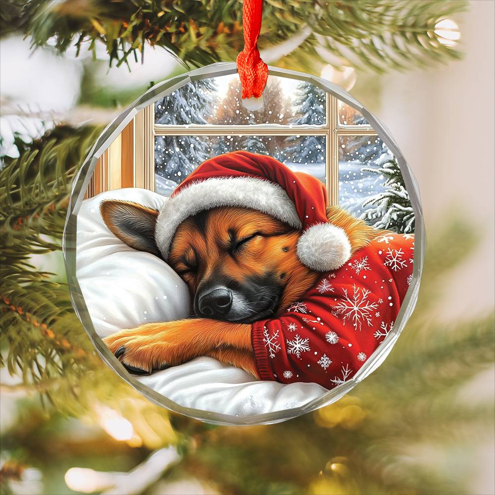 German Shepherd Dog Sleeping In Bed Design 3