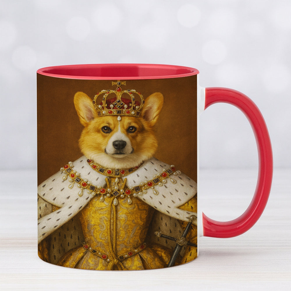 Custom Photo Crowned Queen Dog Mug Gift For Dog Lovers
