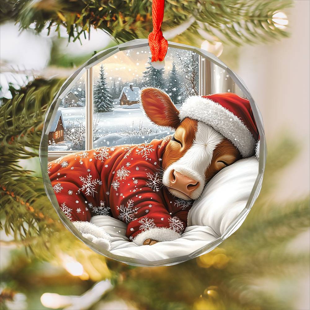 Dairy Cow Sleeping In Bed Design 1