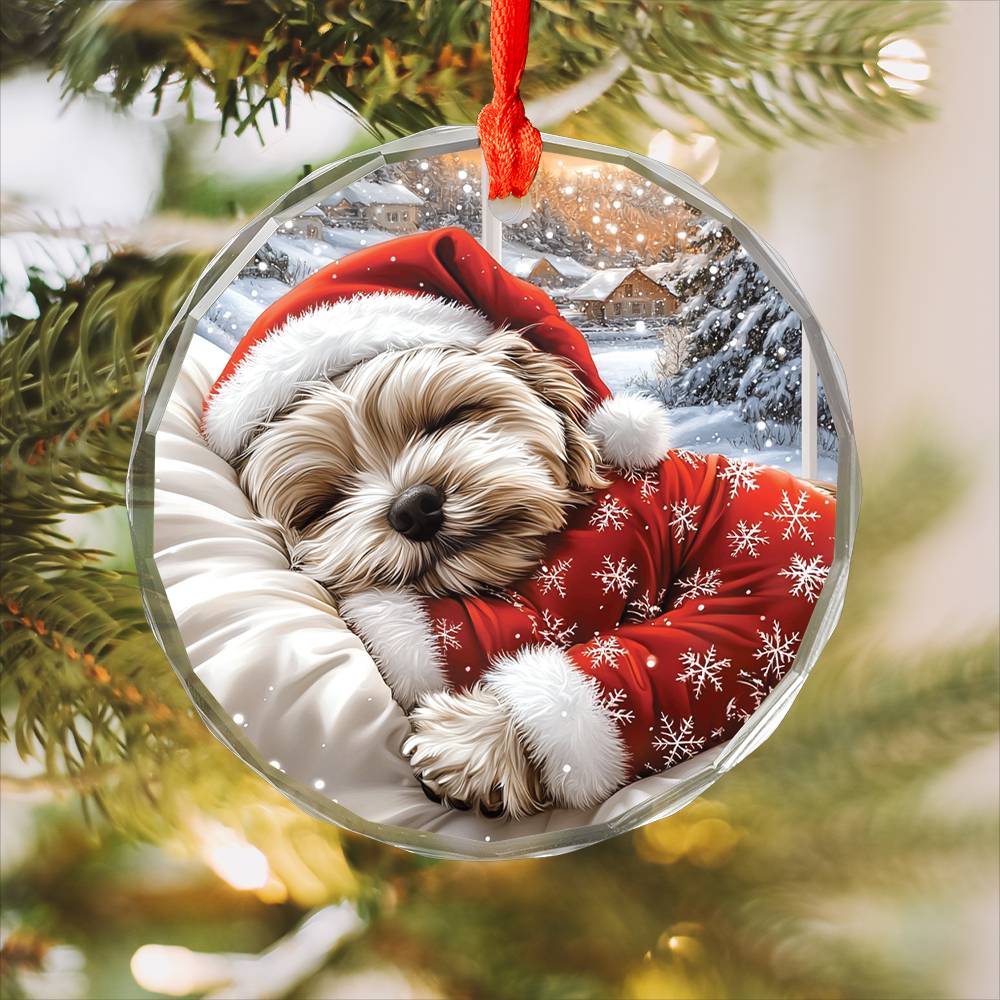 Shih Tzu Dog Sleeping In Bed Design 4