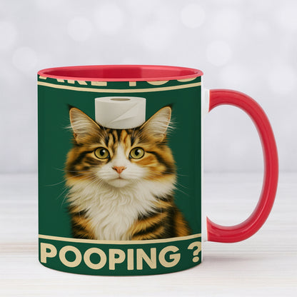 Custom Photo Funny Cat In Bathroom Mug