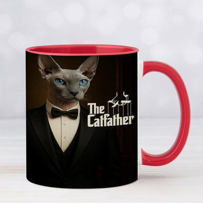Custom Photo Cat Father Mug _ Gift For Cat Lovers