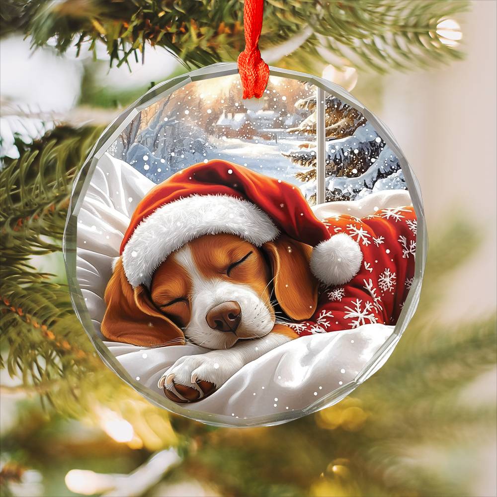Beagle Dog Sleeping In Bed Design 3