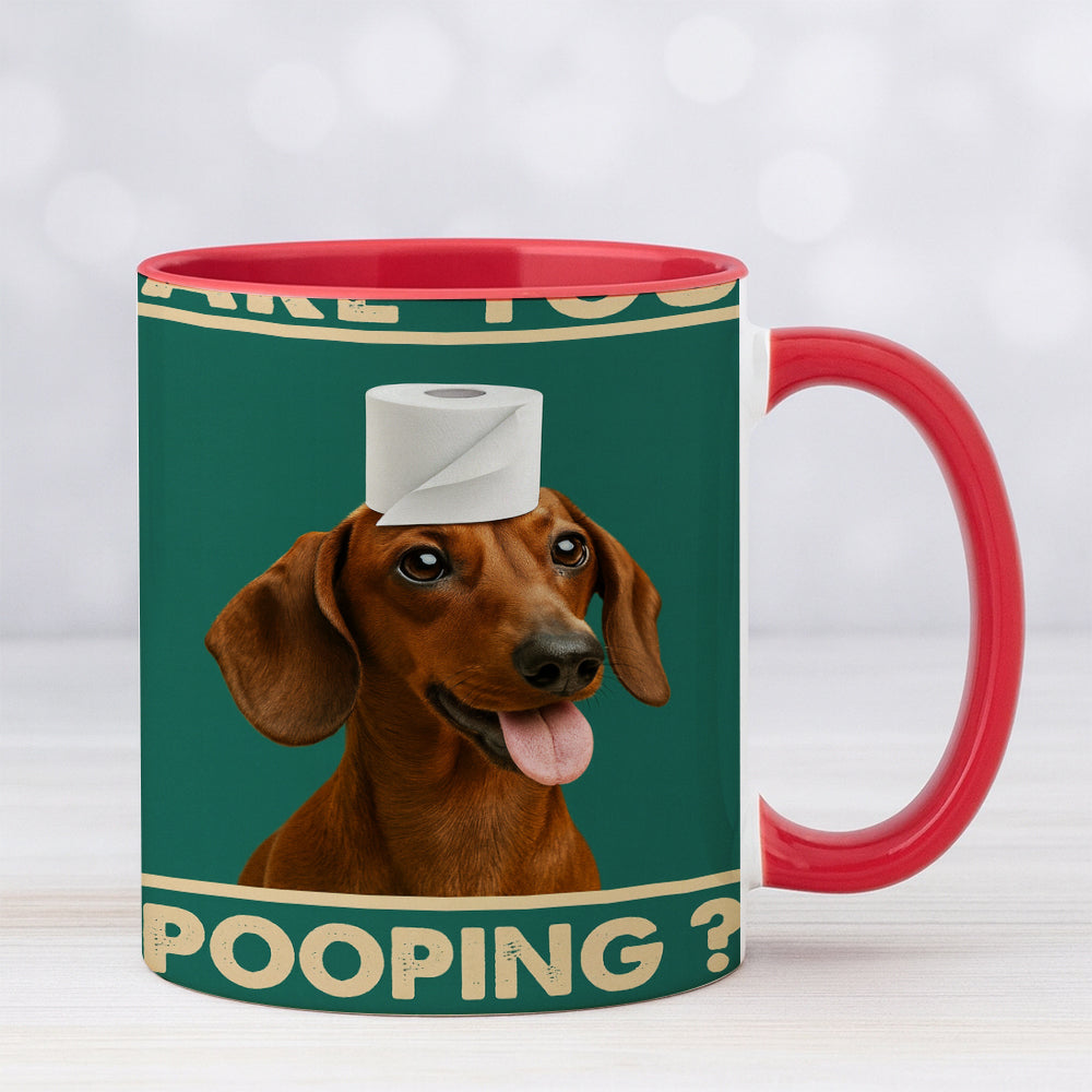 Custom Photo Funny Dog In Bathroom Mug
