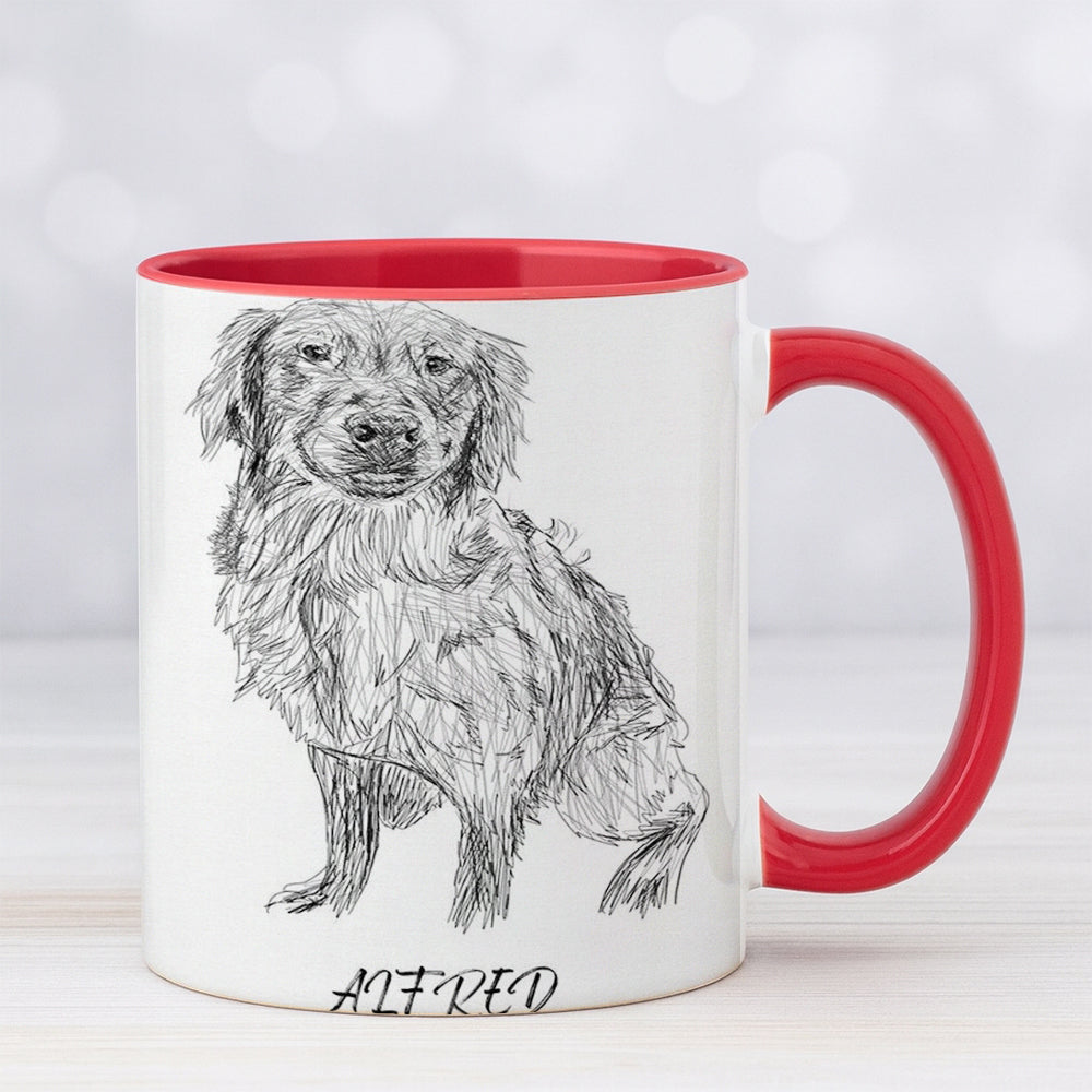 Custom Photo Dog Pencil Art