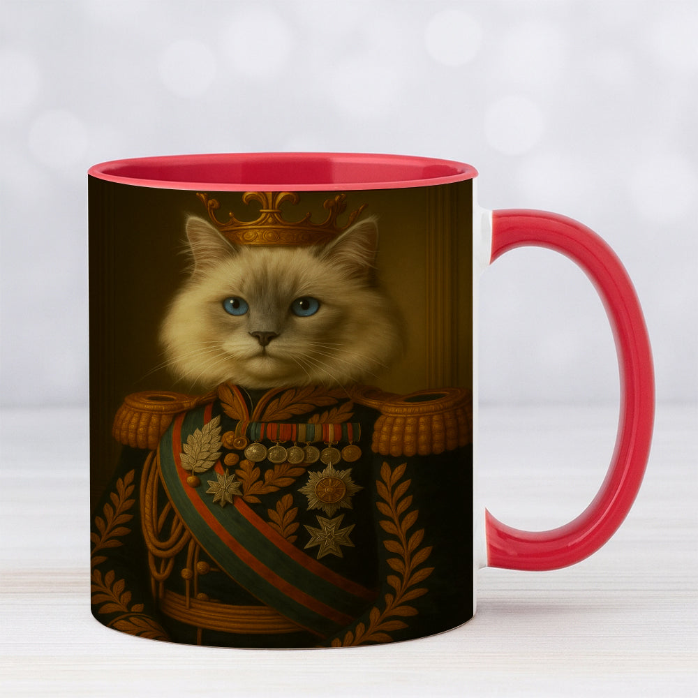 Custom Photo Cat King Crown Royal Mug _ Gift For Cat Lovers