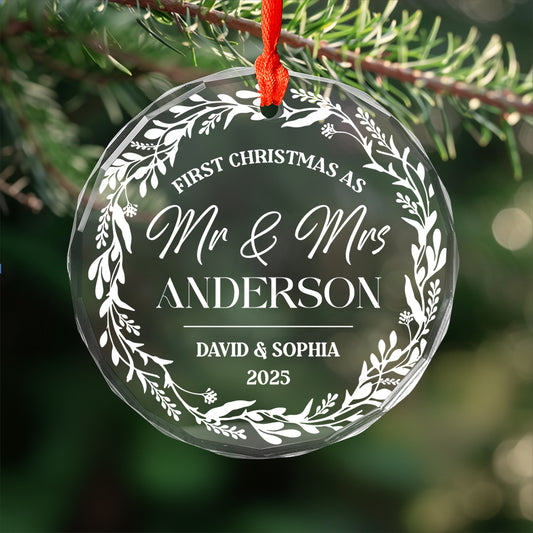 Personalized Mr And Mrs First Christmas Custom Couple