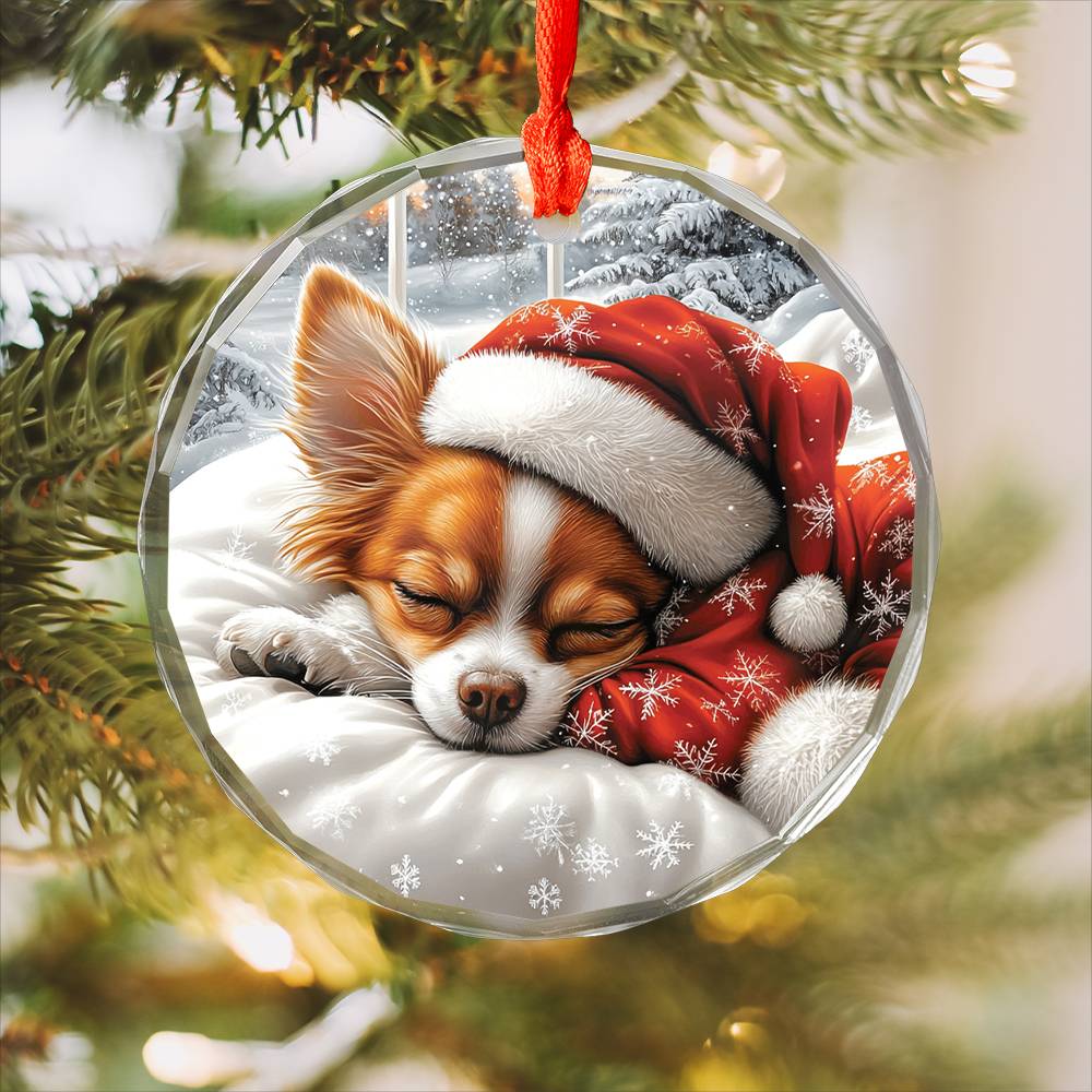 Chihuahua Dog Sleeping In Bed Design 1