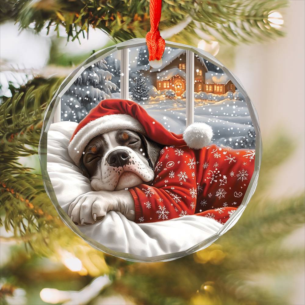 Great Dane Dog Sleeping In Bed Design 1