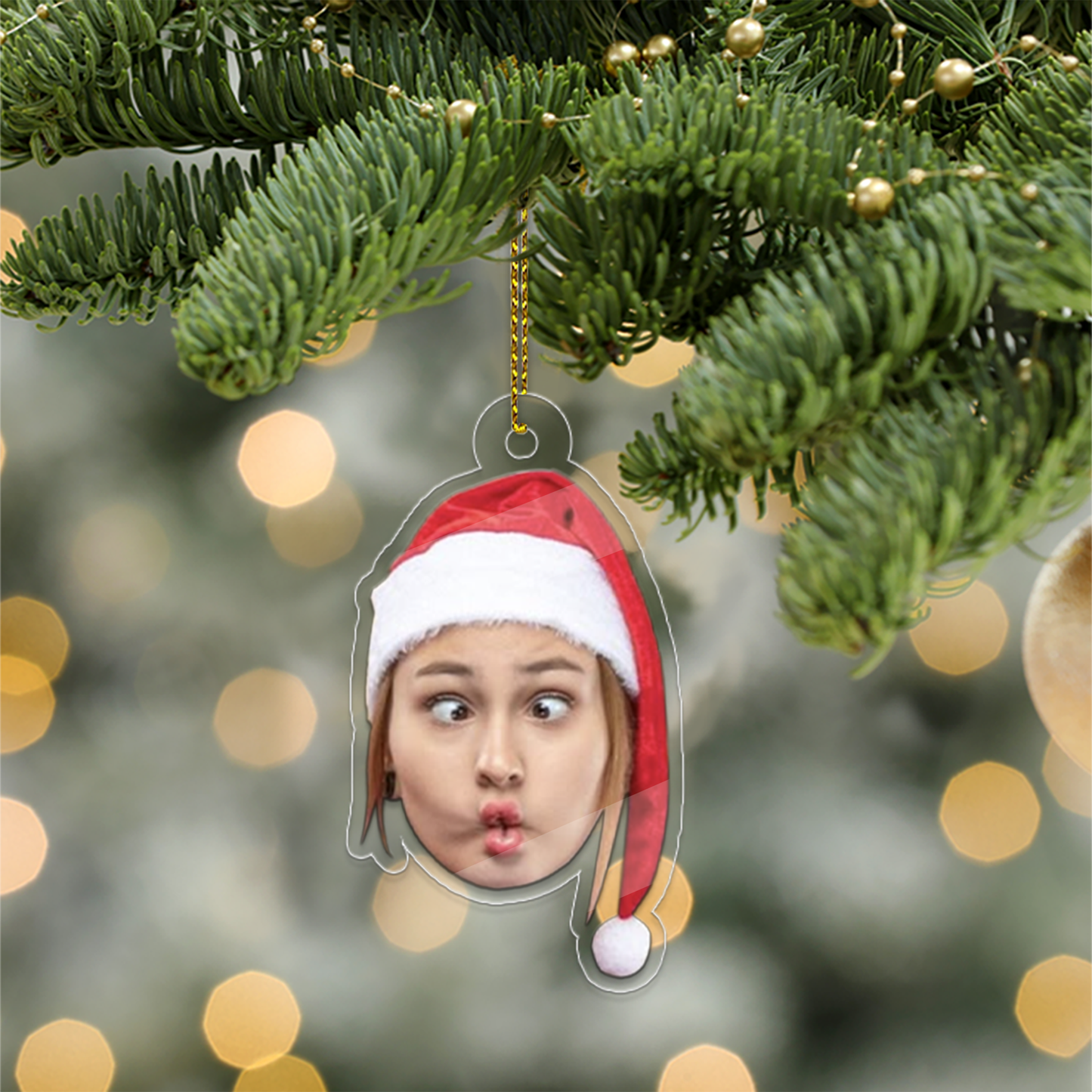 Custom Photo Face Ornament, Funny Christmas Ornament, Custom Face Picture Ornament, Christmas Tree Decor, Personalized Face Picture Ornament