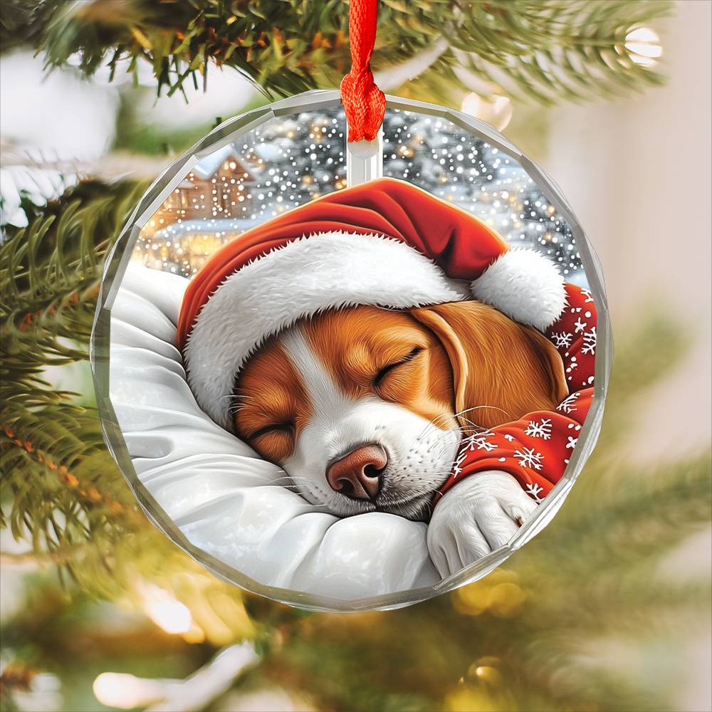 Beagle Dog Sleeping In Bed Design 2