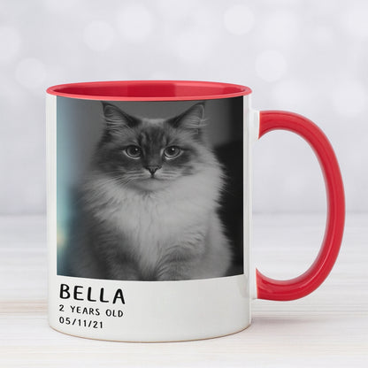 Custom Photo Polaroid Film MugGift For Cat Lovers