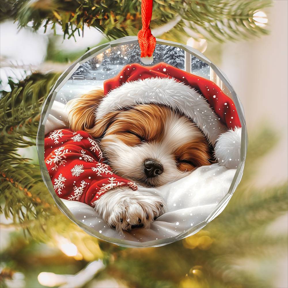 Shih Tzu Dog Sleeping In Bed Design 2