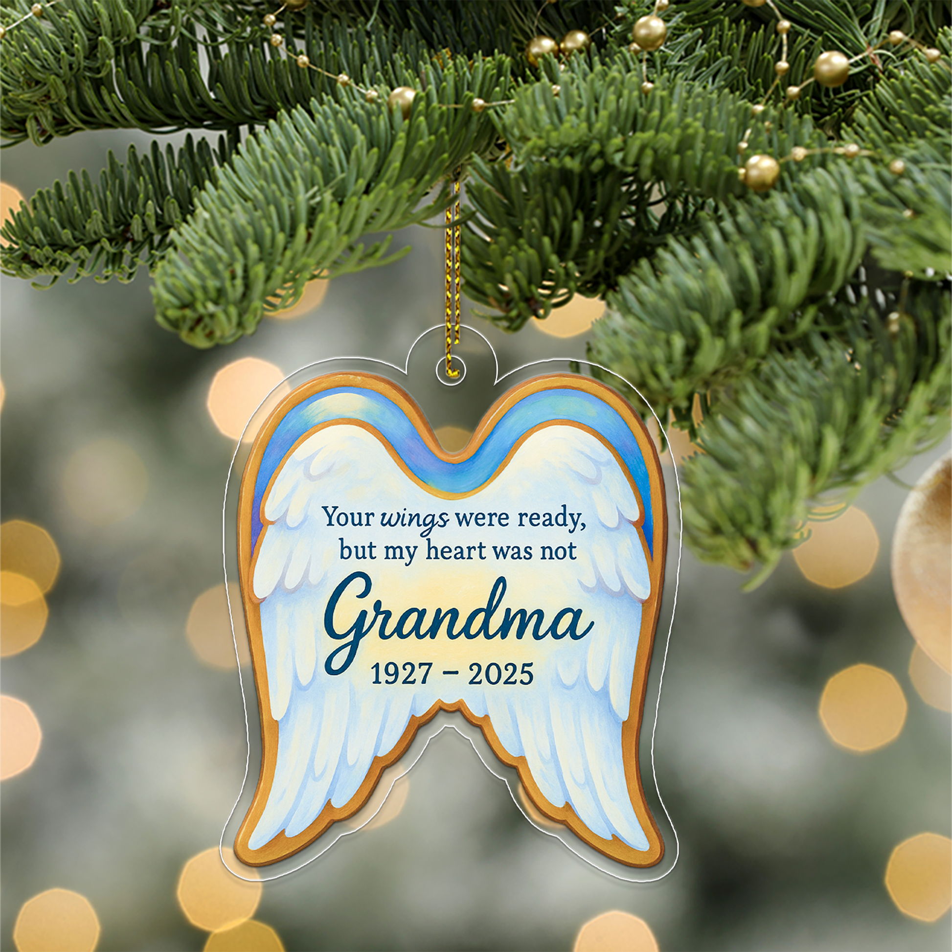 Personalized Memorial Angel Ornament