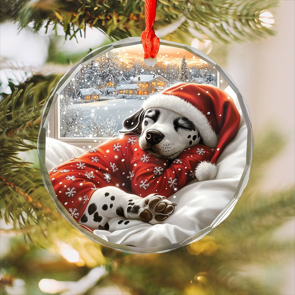 Dalmatian Dog Sleeping In Bed Design 2