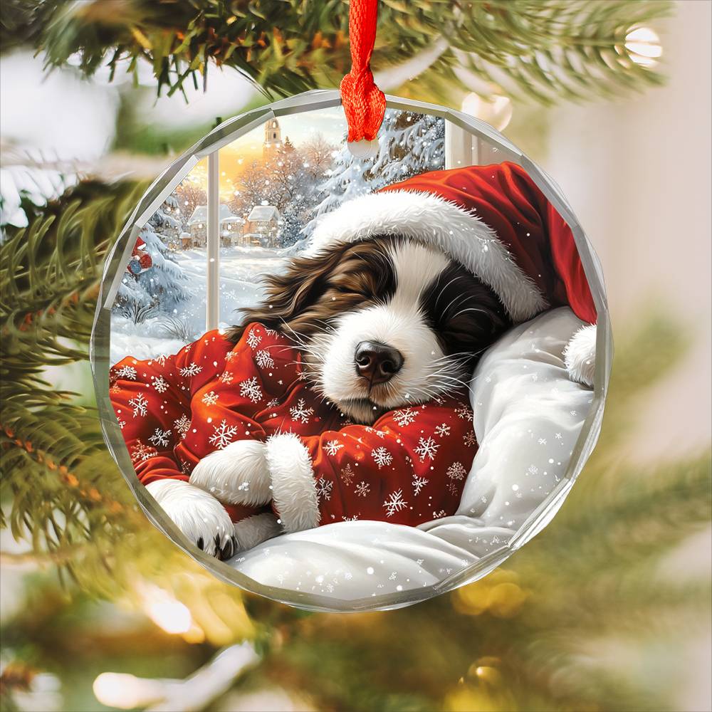 Newfoundland Dog Sleeping In Bed Design 3