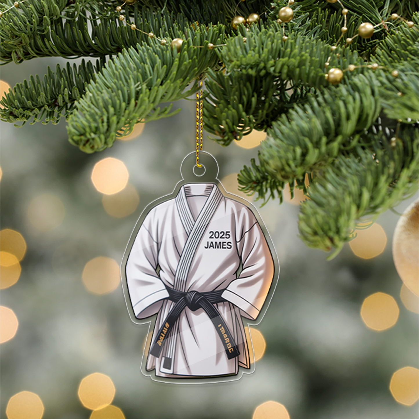 Personalized Name Karate Acrylic Ornament Christmas Gift