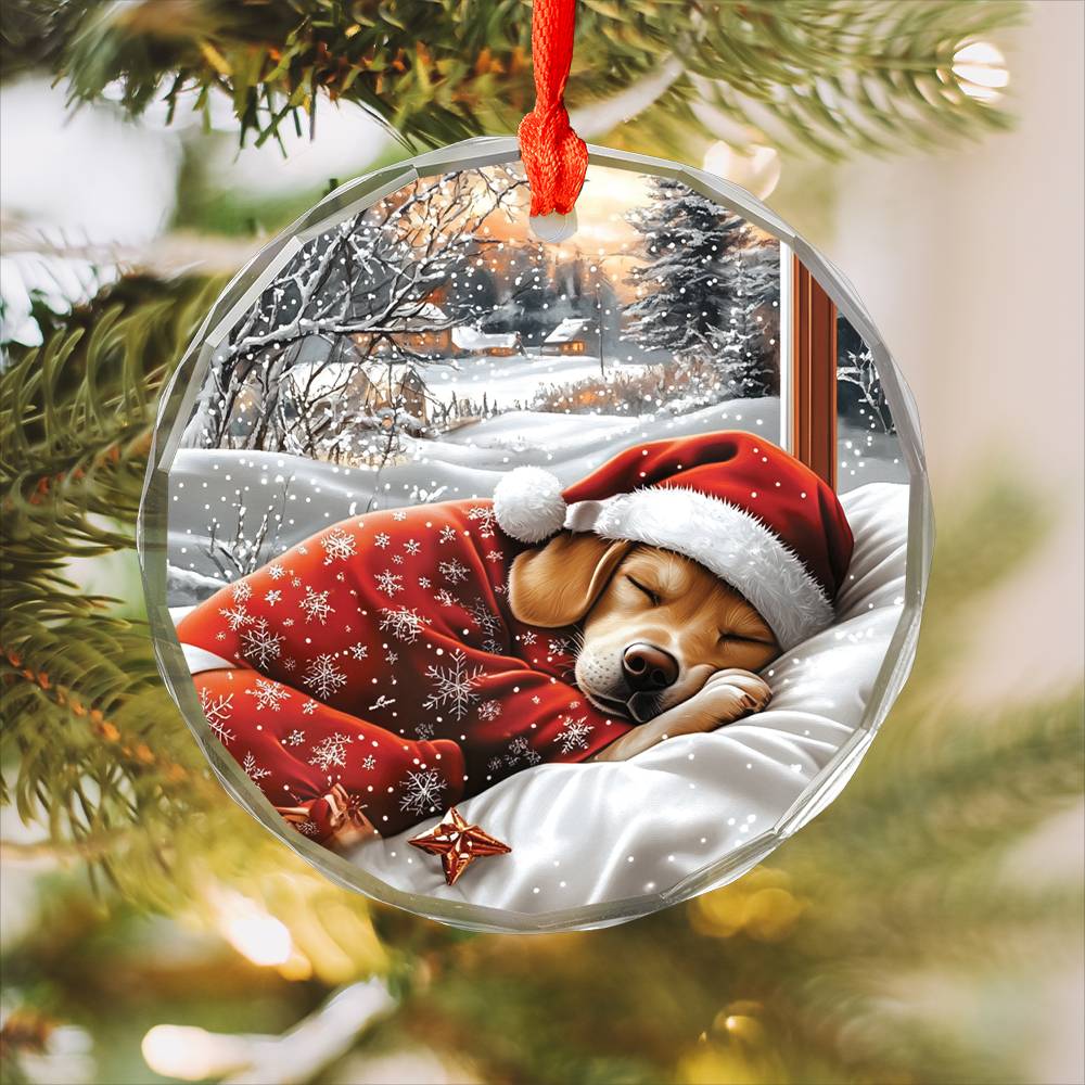 Labrador Retriever Dog Sleeping In Bed Design 2