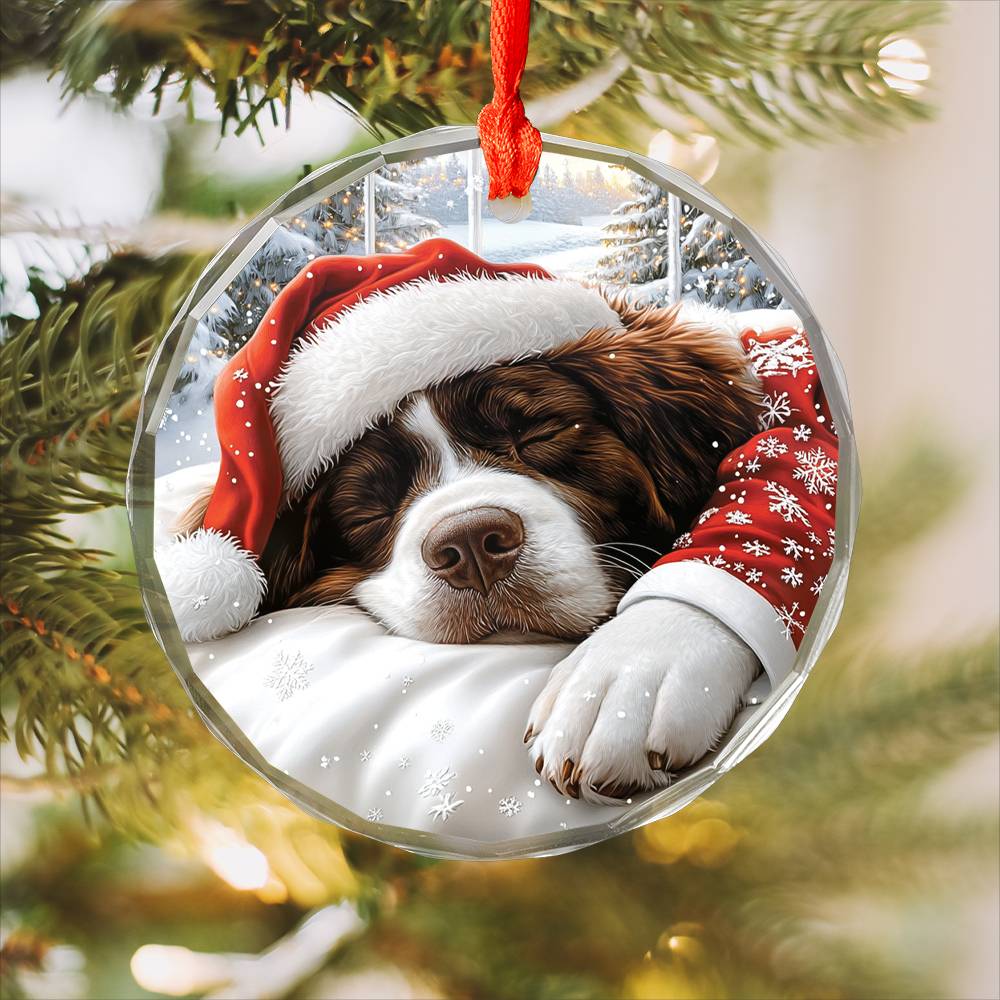 Newfoundland Dog Sleeping In Bed Design 1