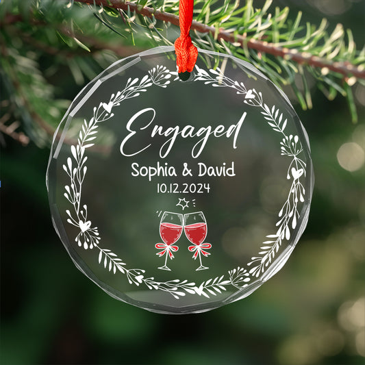 Custom Name And Date Engaged Wedding Gift