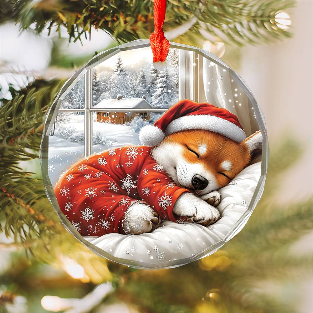 Akita Dog Sleeping In Bed Design 2