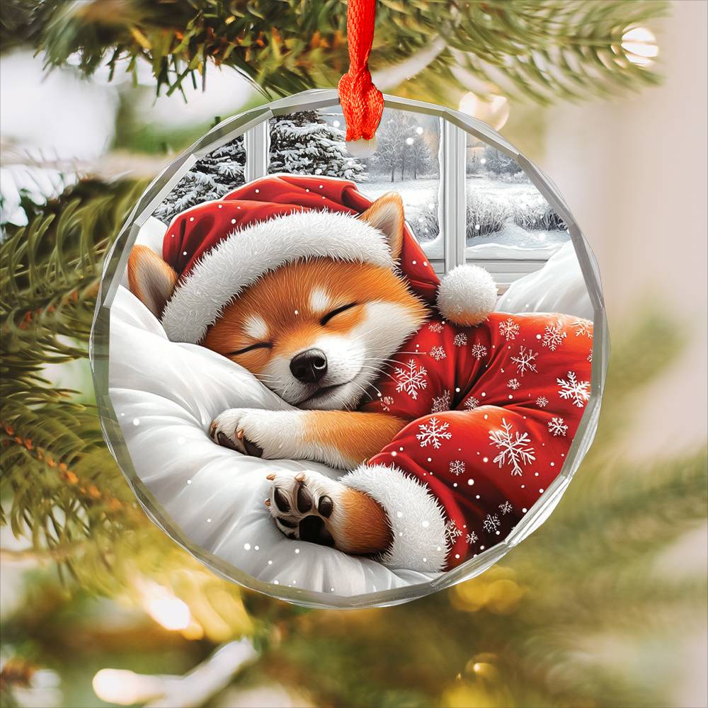 Shiba Inu Dog Sleeping In Bed Design 4