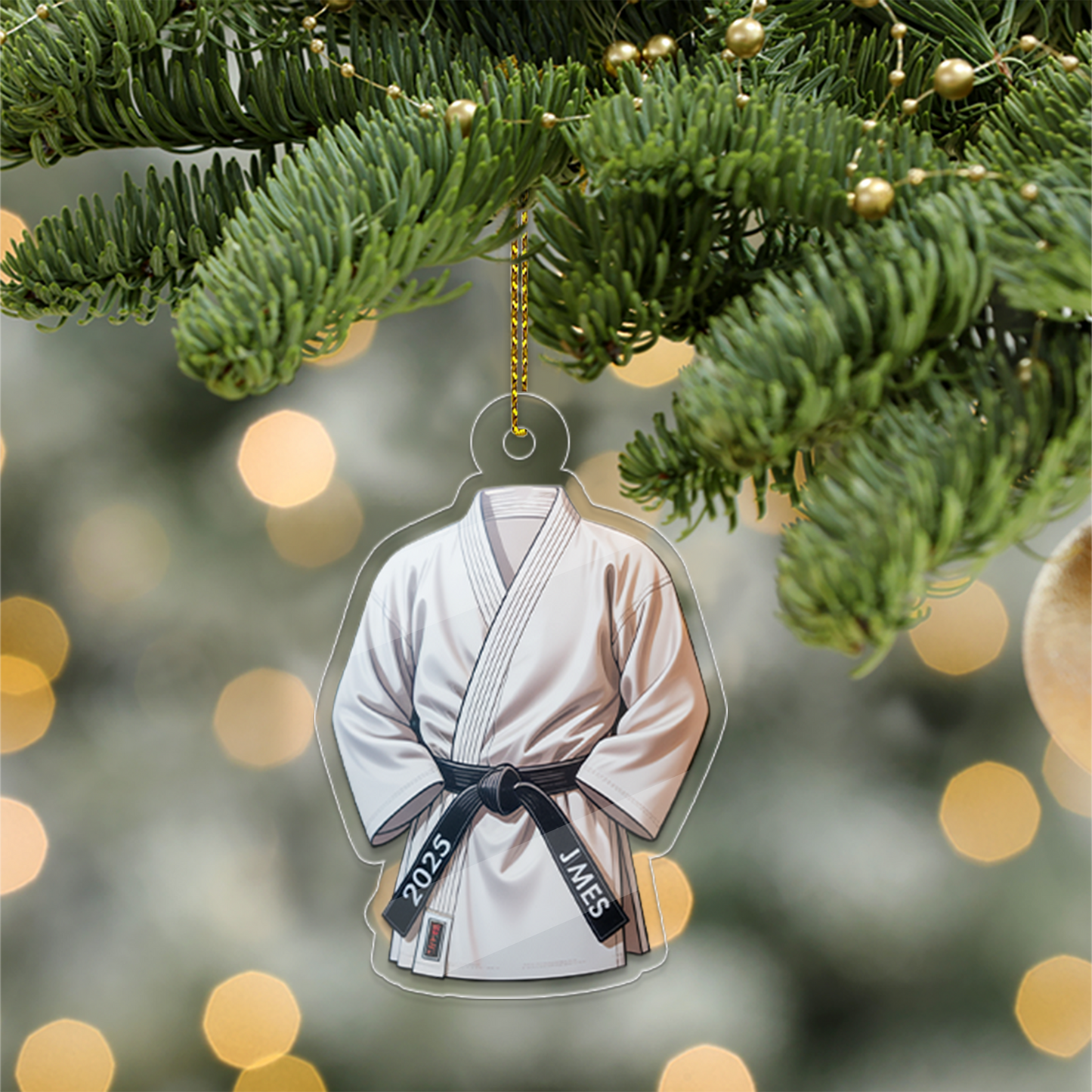 Personalized Name Karate 1 Acrylic Ornament Christmas Gift