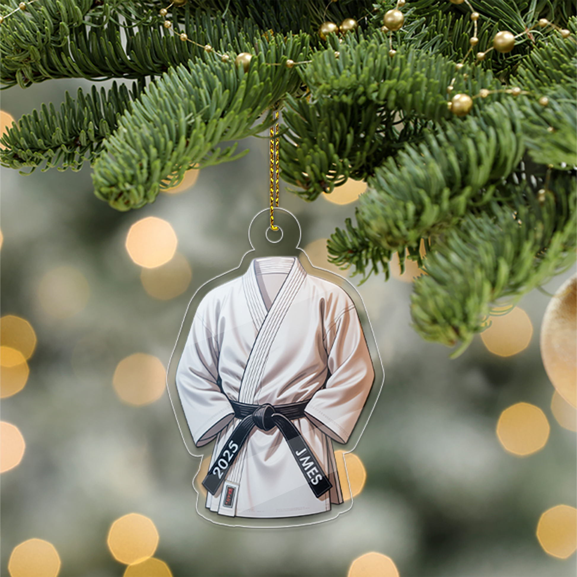 Personalized Name Karate 1 Acrylic Ornament Christmas Gift