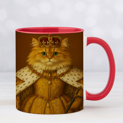 Custom Photo Crowned Queen Cat MugGift For Cat Lovers