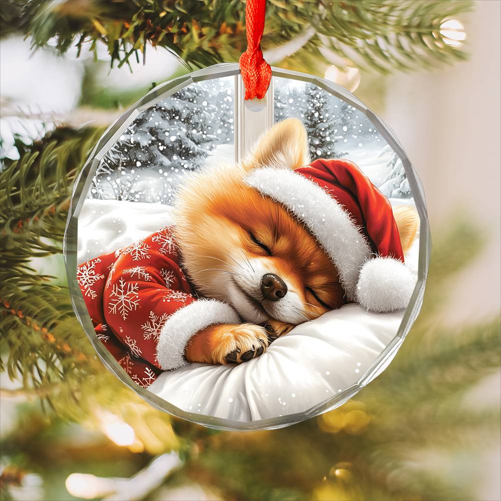Pomeranian Dog Sleeping In Bed Design 2