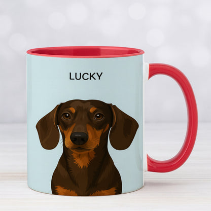 Custom Photo Minimalist Classic Dog Mug Gift For Dog Lovers