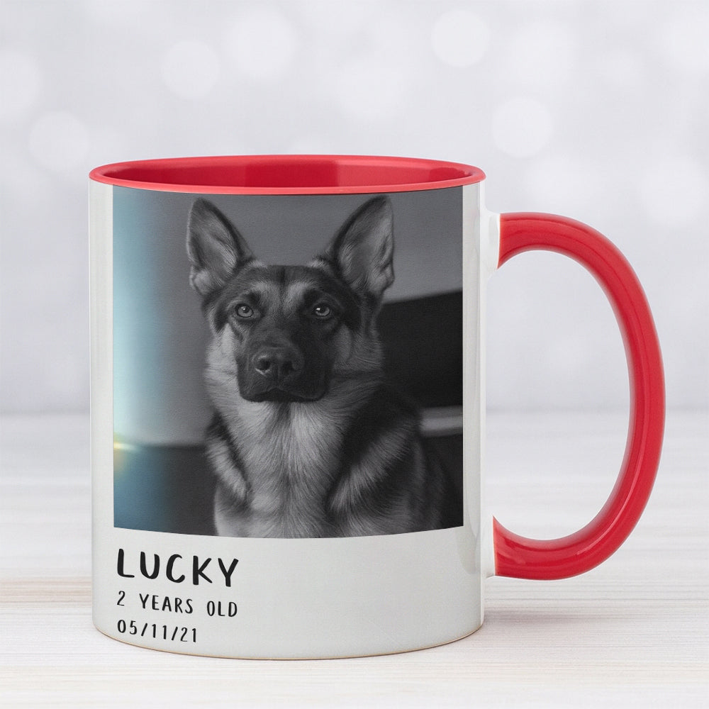 Custom Photo Polaroid Film Mug Gift For Dog Lovers