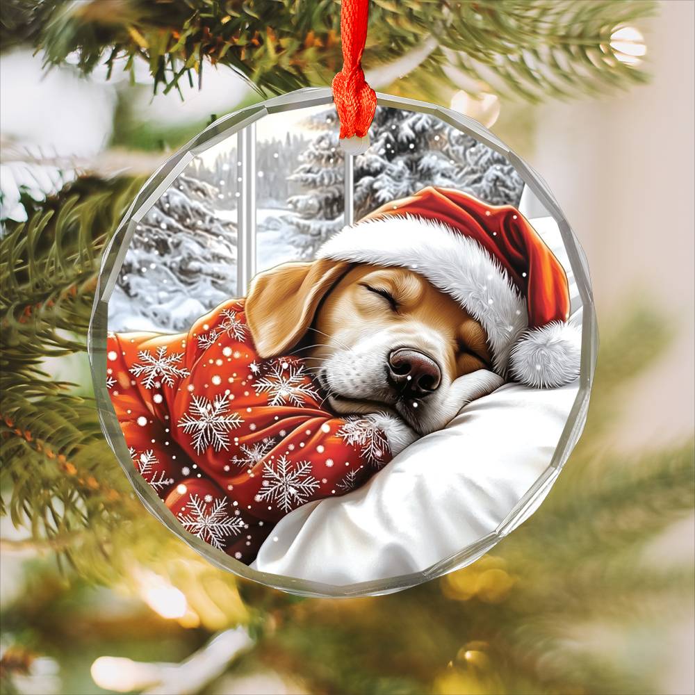Labrador Retriever Dog Sleeping In Bed Design 1