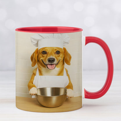Custom Photo Dog Chef Mug Gift For Dog Lovers