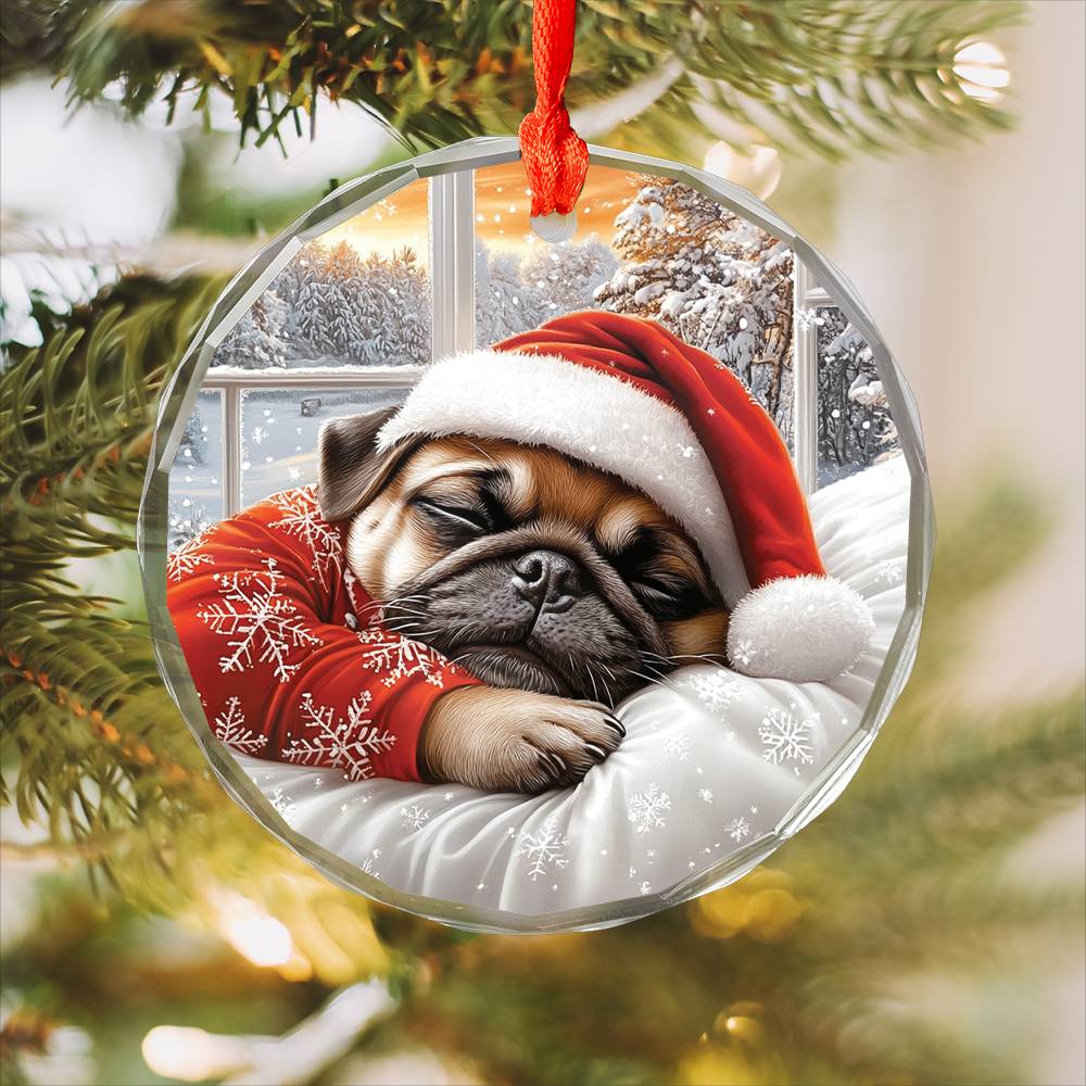 Pug Dog Sleeping In Bed Design 4