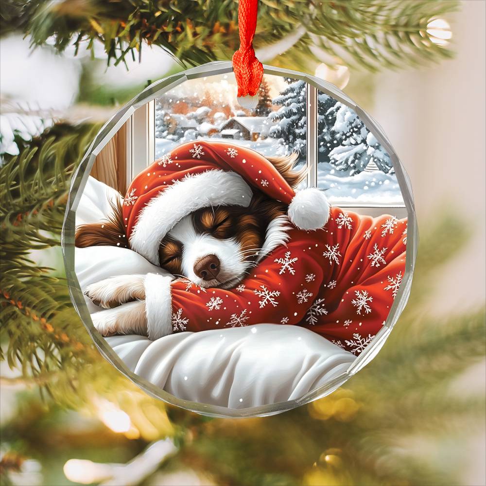 Border Collie Dog Sleeping In Bed Design 2