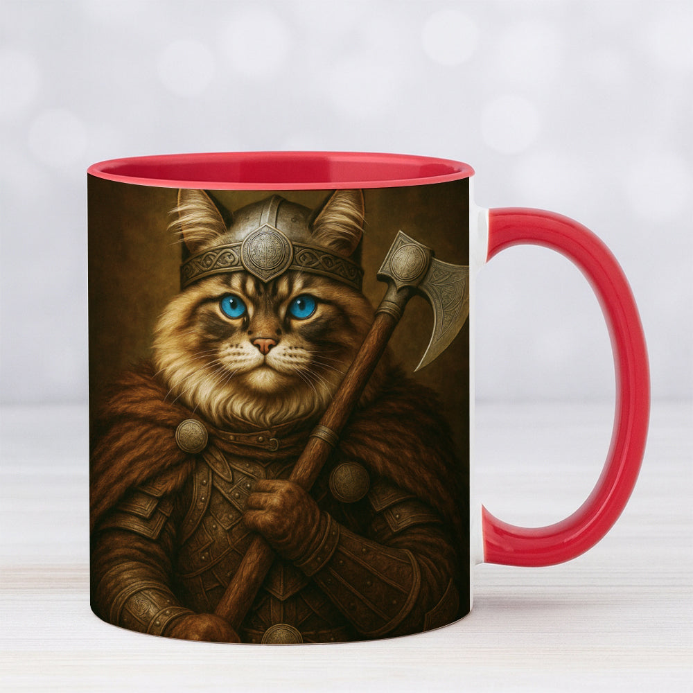 Custom Cat Photo Viking Warrior Mug _ Gift For Cat