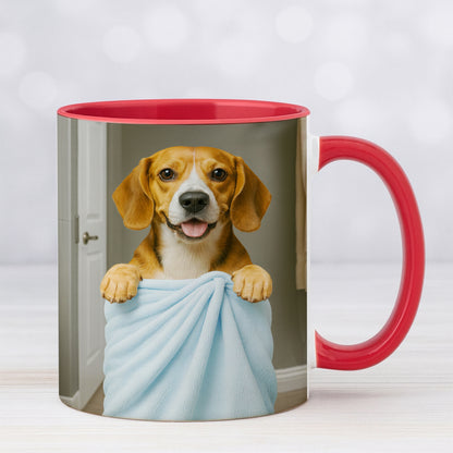 Custom Dog Photo In Bathroom Mug Dog Lover Gifts