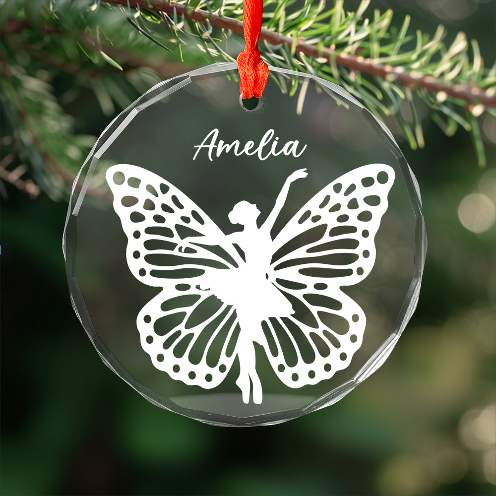 Custom Name Ballet Dancer Butterfly Art