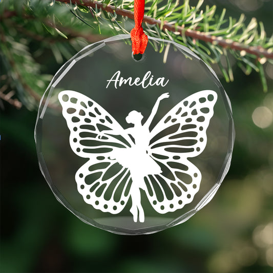 Custom Name Ballet Dancer Butterfly Art