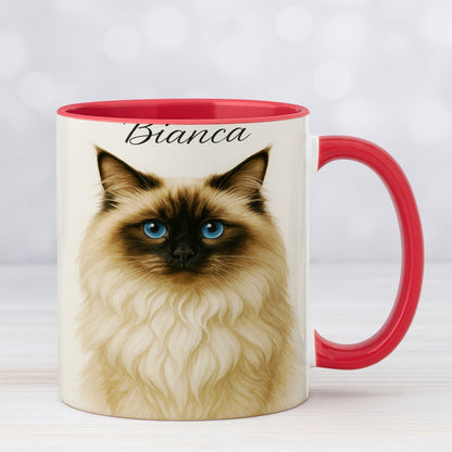Custom Cat Portraint And With Name Mug