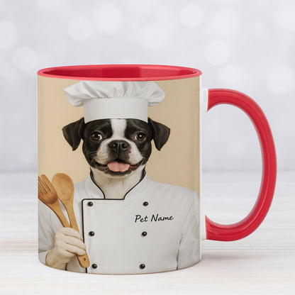 Custom Dog Chef Potrait Mug Gift For Dog Lovers