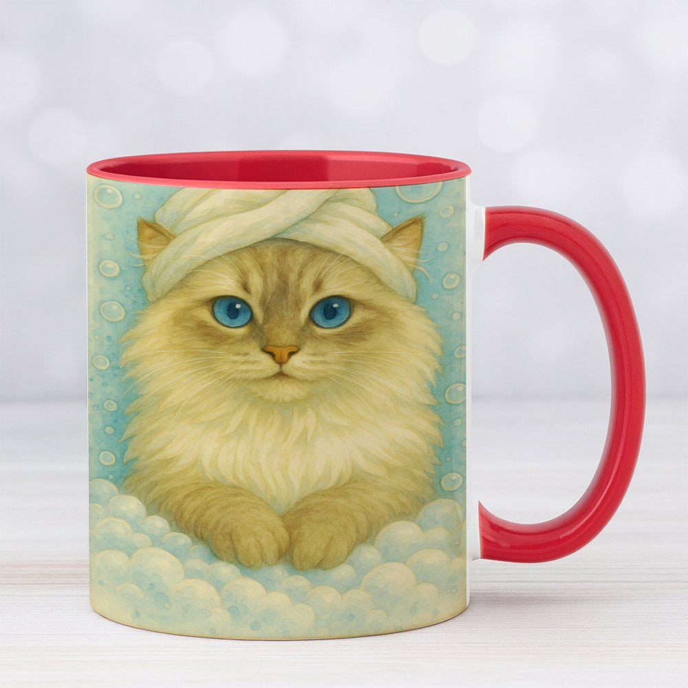 Custom Cat Potrait In Bathroom Mug