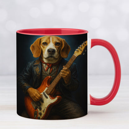Custom Photo Dog Rock n Roll Mug Gift For Dog Lovers