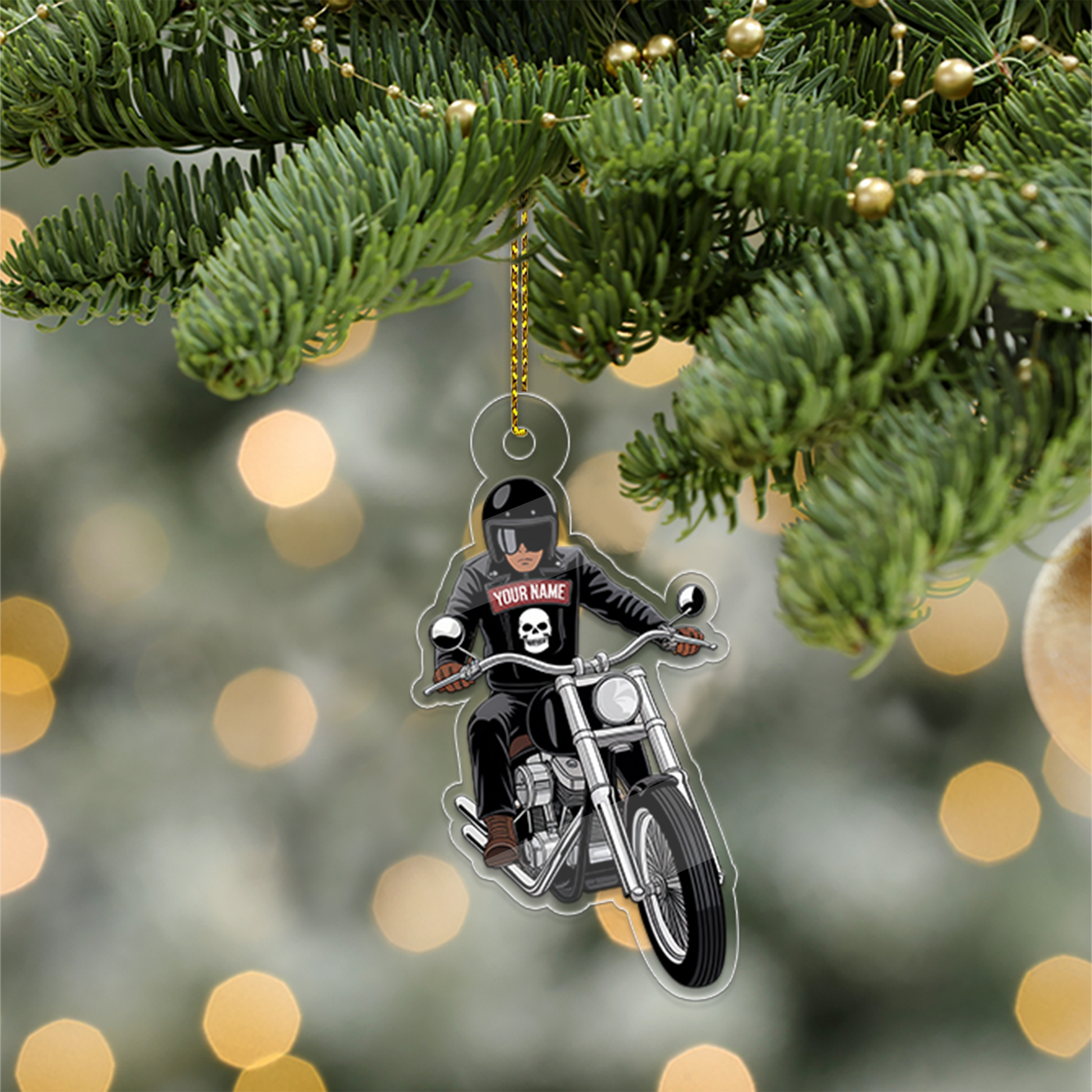 Personalized Name Biker Sport Lover 1 Acrylic Ornament Christmas Gift