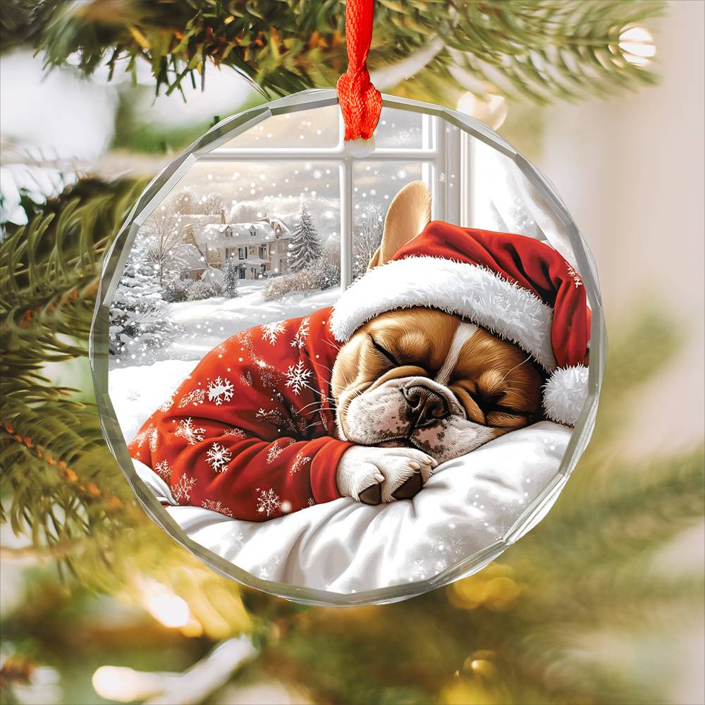French Bulldog Sleeping In Bed Design 1